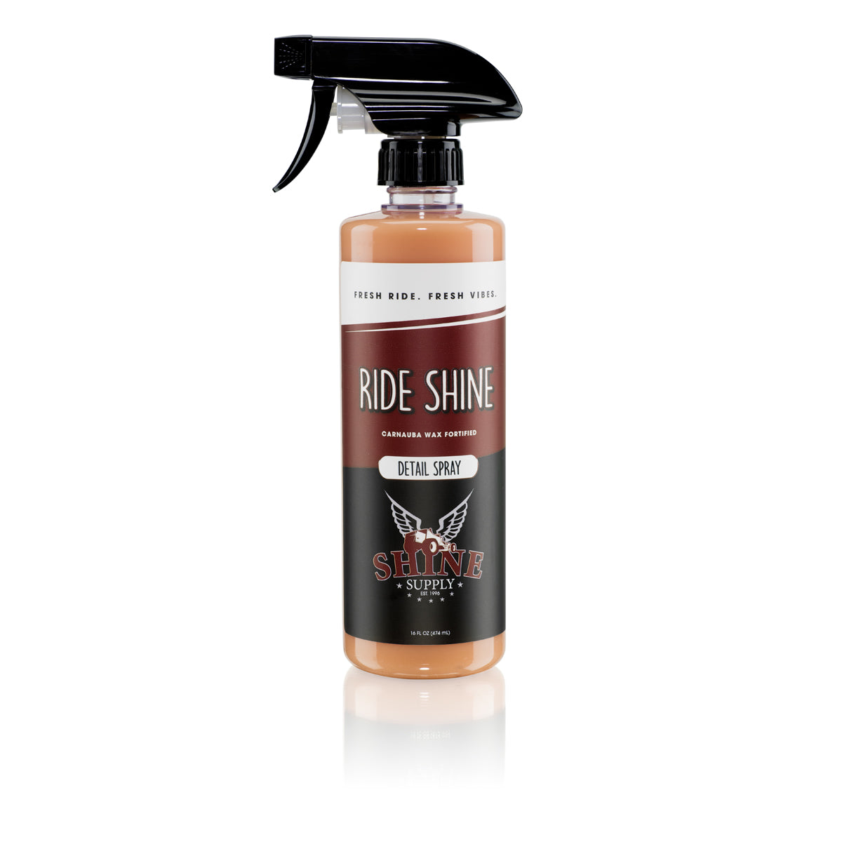 RIDE SHINE 16OZ W/BLACK SPRAYER